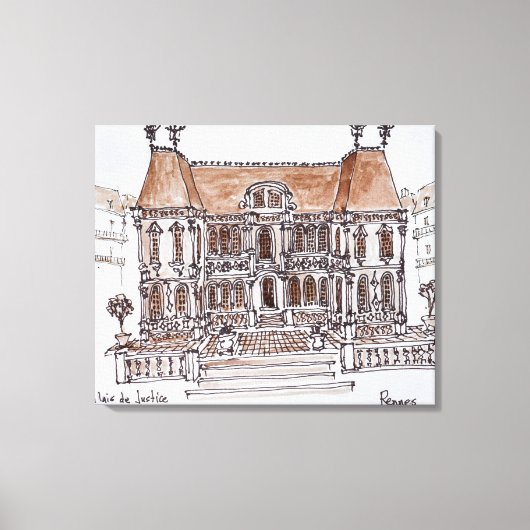 Toile Palais de Justice Courthouse | Rennes, Bretagne (Recto)