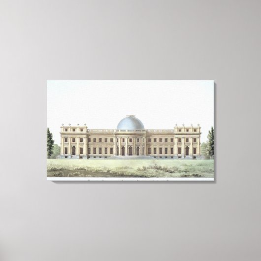 Toile Palais Royal à Laeken, Vue du parc, de ' (Recto)