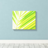 Toile Pale Pastel Green Palm Tree Feuilles (Insitu (Plancher de Bois))