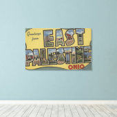 Toile Palestine de l'Est, Ohio - Scènes de grandes lettr (Insitu (Plancher de Bois))