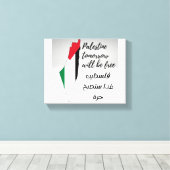 Toile Palestine demain sera libre Canvas Print (Insitu (Plancher de Bois))
