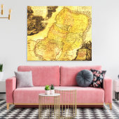 Toile PalestineCarte panoramiquePalestine 2 (Insitu(Salon))