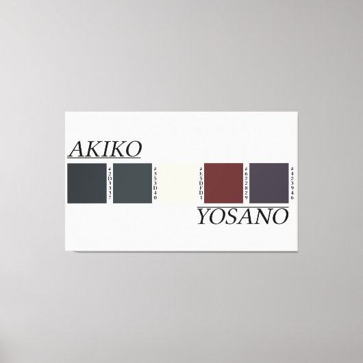 Toile Palette de couleurs d'Akiko Yosano (Recto)