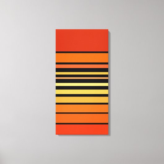 Toile Palette de lignes de couleur orange (Recto)