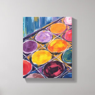 Toile Palette de peintre Peintre artiste aquarelle