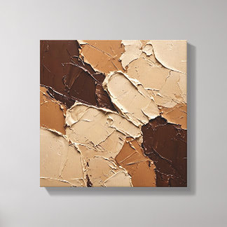 Toile Palette murale marron chocolat beige neutre modern