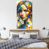 Toile Palette Portrait: Chromatic Gaze Canvas (Insitu(Chambre))