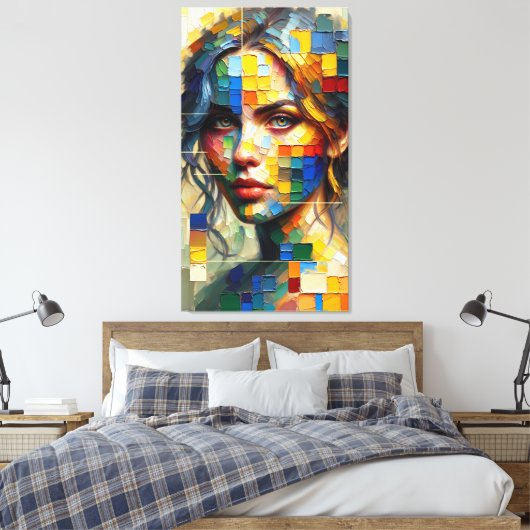 Toile Palette Portrait: Chromatic Gaze Canvas (Insitu(Chambre))