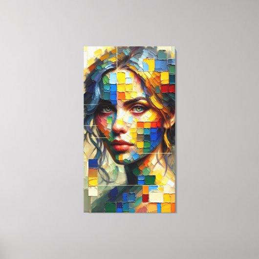 Toile Palette Portrait: Chromatic Gaze Canvas (Recto)