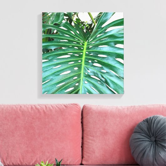 Toile Palm Leaf, feuillage tropical, forêt tropicale (Insitu(Salon))