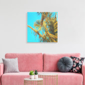 Toile Palm Tree Feuille Turquoise Sky (Insitu(Salon))
