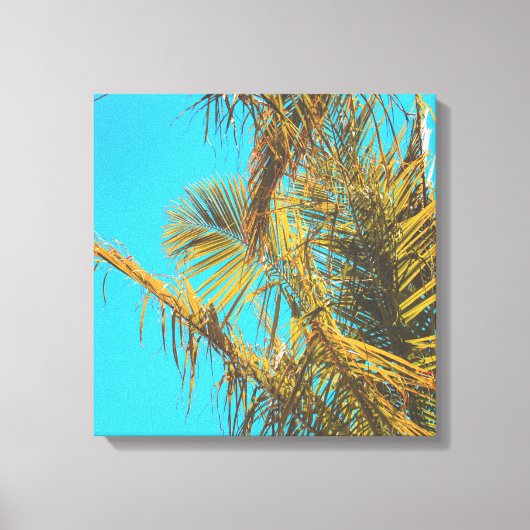Toile Palm Tree Feuille Turquoise Sky (Recto)