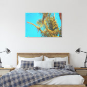 Toile Palm Tree Feuille Turquoise Sky (Insitu(Chambre))