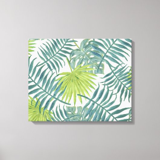Toile Palm Tree Fronds Peinture hawaïenne (Recto)