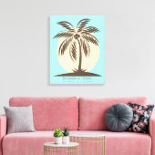 Toile Palm Tree Guest Book Canvas - 50 Espaces (Insitu(Salon))