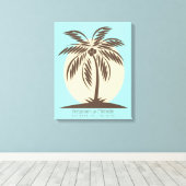 Toile Palm Tree Guest Book Canvas - 50 Espaces (Insitu (Plancher de Bois))