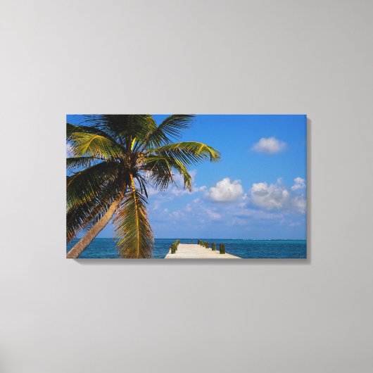 Toile Palm Tree Ocean Tropical Beach (Recto)