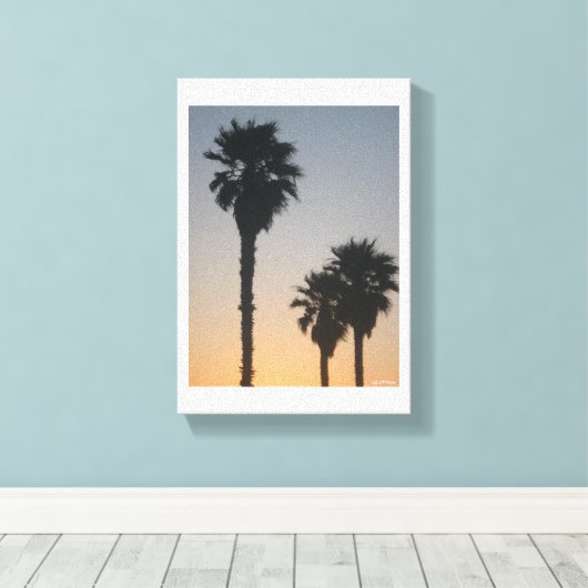 Toile Palm Trees At Sunset (Insitu (Plancher de Bois))