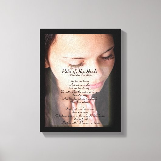 Toile Palme de ses mains POEM CANVAS IMPRIMER (Recto)