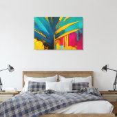 Toile Palme d'Or – Énergie Tropicale Abstraite (Insitu(Chambre))