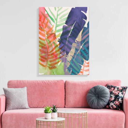 Toile Palmes électriques (Insitu(Salon))