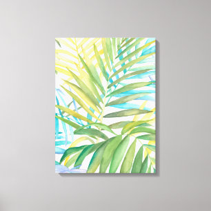 Toile Palmettes tropicales