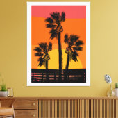 Toile Palmier de la plage de Sunset (Insitu(Salon))