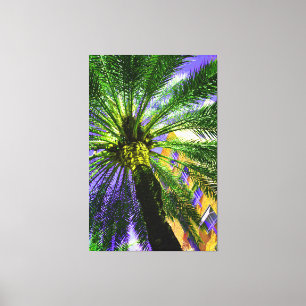 Toile Palmier le soir