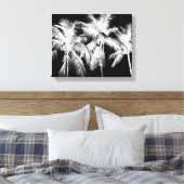 Toile Palmier noir et blanc été tropical (Insitu(Chambre))