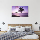 Toile Palmier solitaire au coucher du soleil, plage de C (Insitu(Chambre))