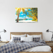 Toile Palmiers au coucher du soleil (Insitu(Chambre))