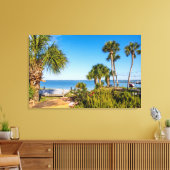 Toile Palmiers Bayside Matin Canvas Imprimer (Insitu(Salon))