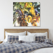 Toile Palmiers Coloré Impressionniste Peinture (Insitu(Chambre))