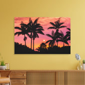 Toile Palmiers en silhouette, Hawaii (Insitu(Salon))