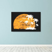 Toile Palmiers et oiseaux tropicaux (Insitu (Plancher de Bois))