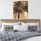 Toile Palmiers Sépia (Insitu(Chambre))