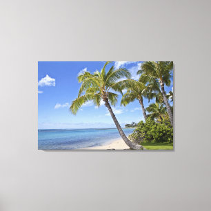 Toile Palmiers sur la plage d'Hawaii.