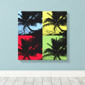 Toile Palmiers tropicaux. Conception postérifiée répétée (Insitu (Plancher de Bois))