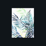 Toile Palmiers Twilight - Feuilles tropicaux<br><div class="desc">"Twilight Palms I" de Grace Popp. Il présente une végétation tropicale dans un style aquarelle.</div>