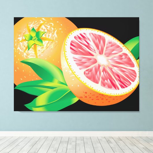 Toile Pamplemousse rose (Insitu (Plancher de Bois))