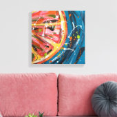 Toile Pamplemousse Vibrant Fruit Art (Insitu(Salon))