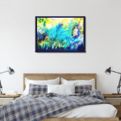 TOILE PAN JOUER FLUTE ET CERF EN BOIS VERT (Insitu(Chambre))
