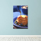 Toile Pancakes au sirop et aux bleuets (Insitu (Plancher de Bois))