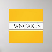 Toile PANCAKES Texte brillant rayures blanches orange do (Recto)