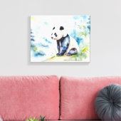 Toile Panda apporte bonne chance (Insitu(Salon))