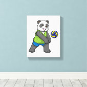Toile Panda aux sports avec volleyball (Insitu (Plancher de Bois))