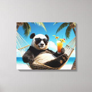 Toile Panda Beach Relaxation