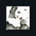 Toile Panda bébé | Cute & Furry<br><div class="desc">Cette impression d'aquarelle est ornée d'un ours en peluche doux | Par Melissa Wang</div>