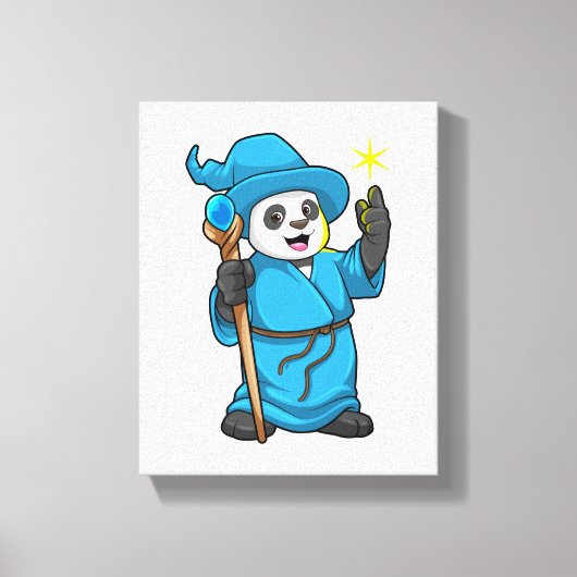 Toile Panda comme Assistant avec baguette magique (Recto)