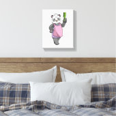 Toile Panda comme coiffeur avec peigne (Insitu(Chambre))